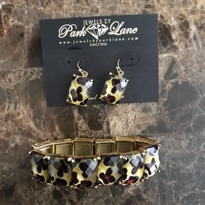 Park Lane Leopard Bracelet and Earrings